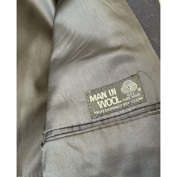 CRICKETEER Magrams Wool Blazer Men's Navy Blue 2-Button Gold Sport Coat Preppy - Picture 8 of 9